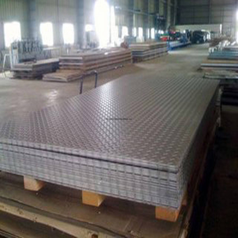 Hot dip galvanized ASTM B209 ASTM A36 Mild Steel Carbon Checkered Steel Plate Embossed Sheet Anti-slip steel plate weight price chart